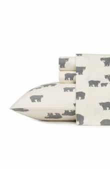 Bear Family Cotton Flannel Sheet Set