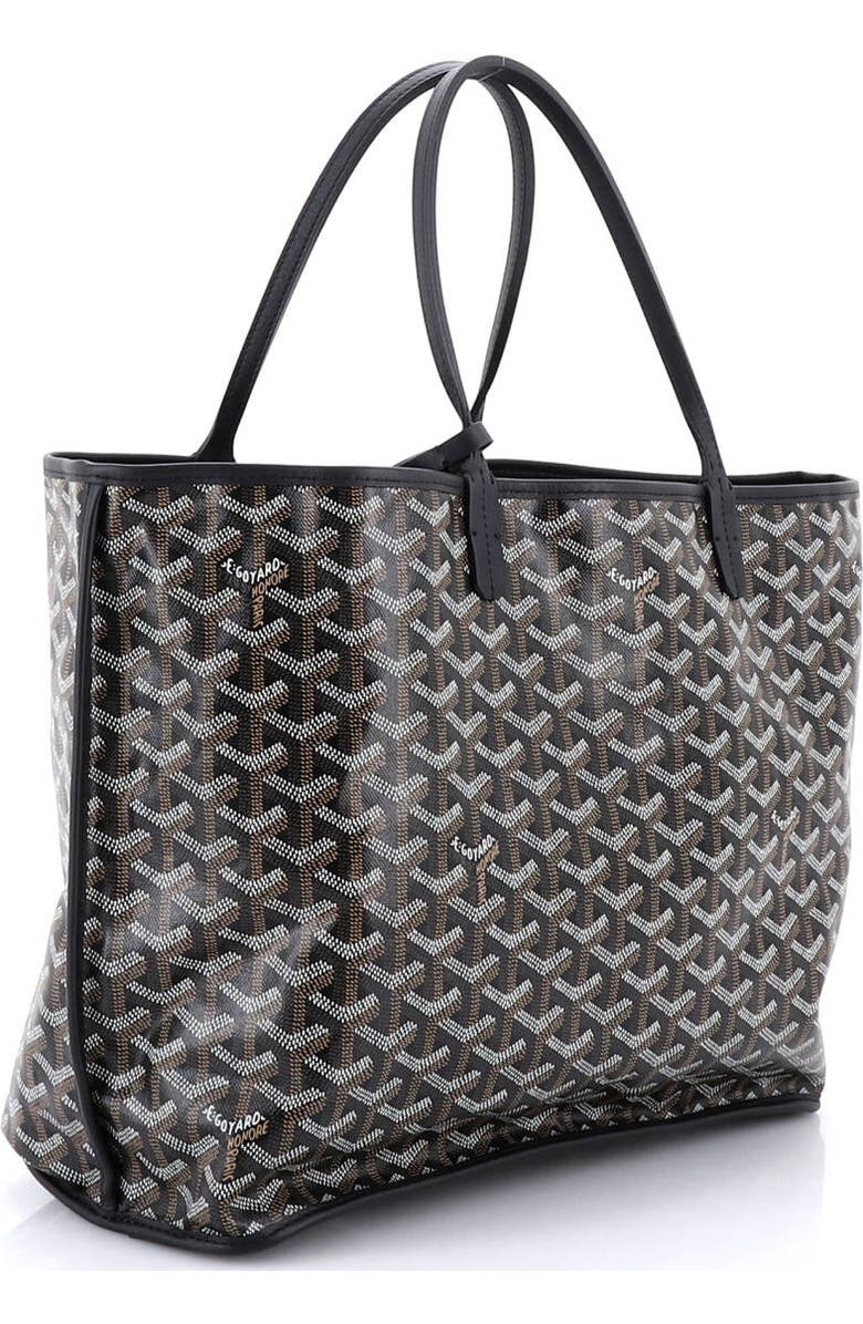 Pre-Owned Goyard Anjou Reversible Tote Coated Canvas PM, Alternate, color, Black