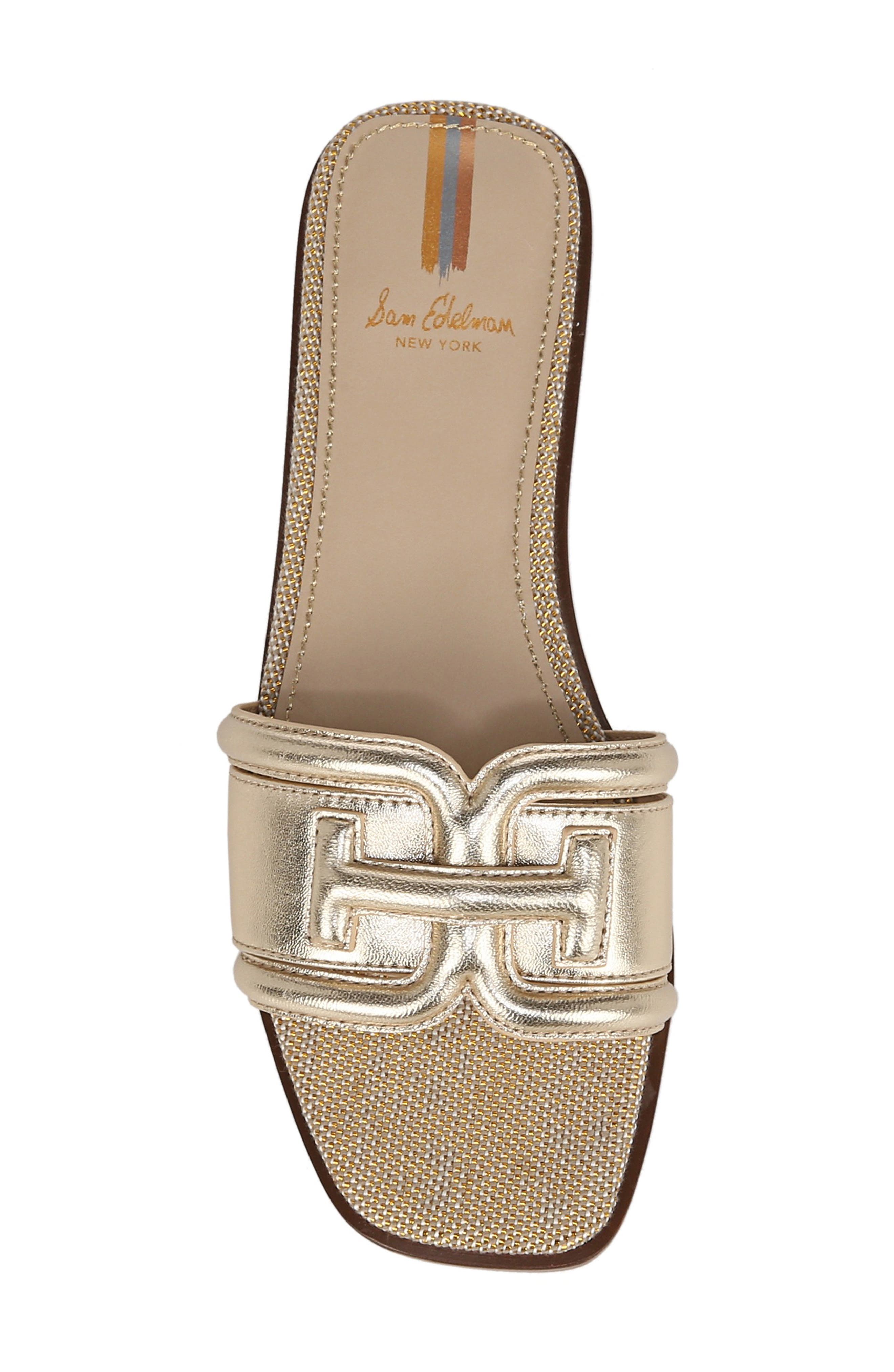 Irina Slide Sandal, Alternate, color, GOLD QUARTZ