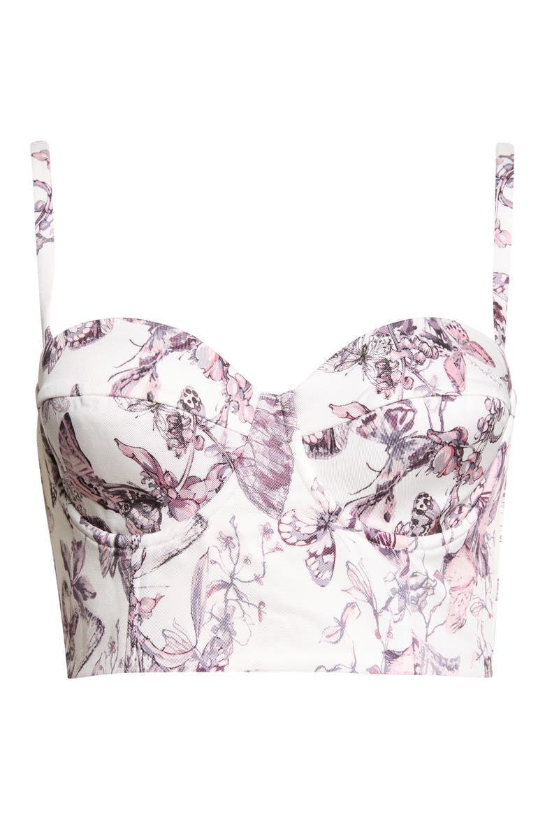 Sonya Butterfly Print Bralette, Alternate, color, VIN WHT WTRCOLOR BFLY