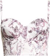 L'AGENCE Sonya Butterfly Print Bralette