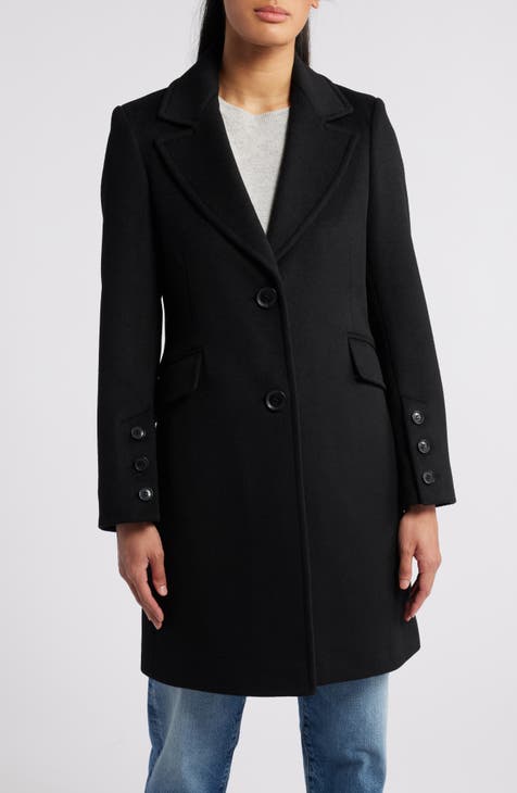 Ladies black wool coat uk best sale