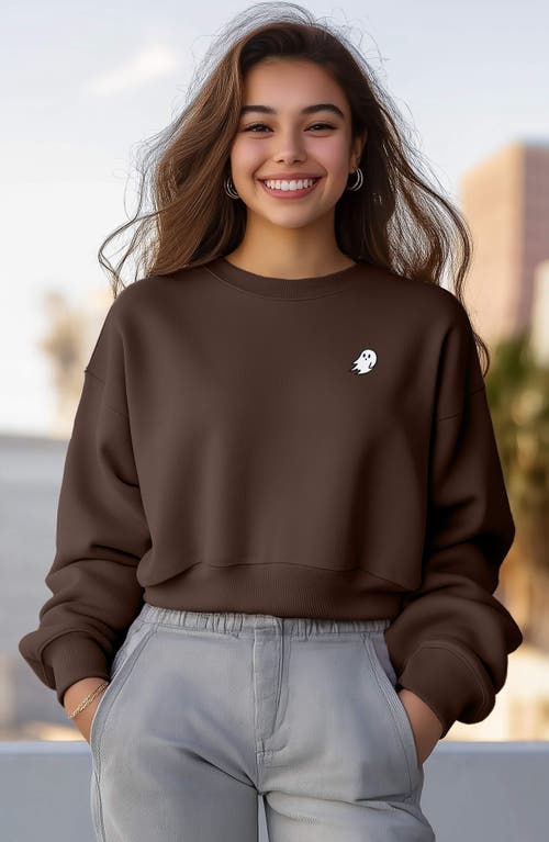 Dalix Ghost Relaxed Sweatshirt In Brown