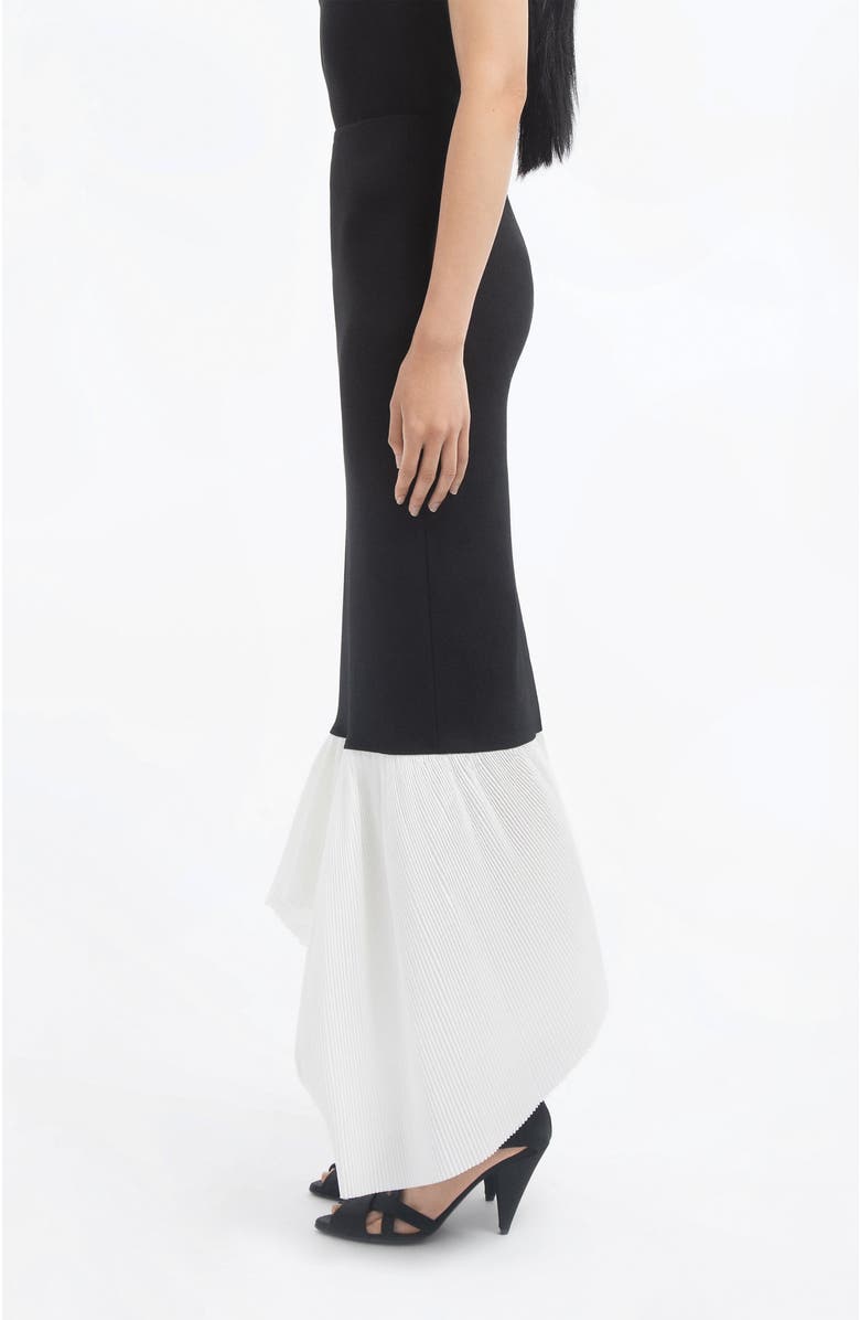 CO Peplum Skirt in Jersey, Alternate, color, Black & White