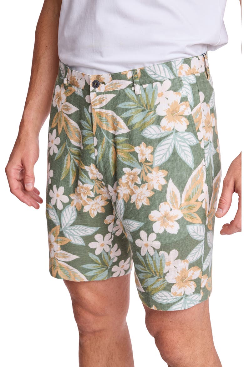 Felix Slim Fit Shorts, Alternate, color, EMERALD FLORAL