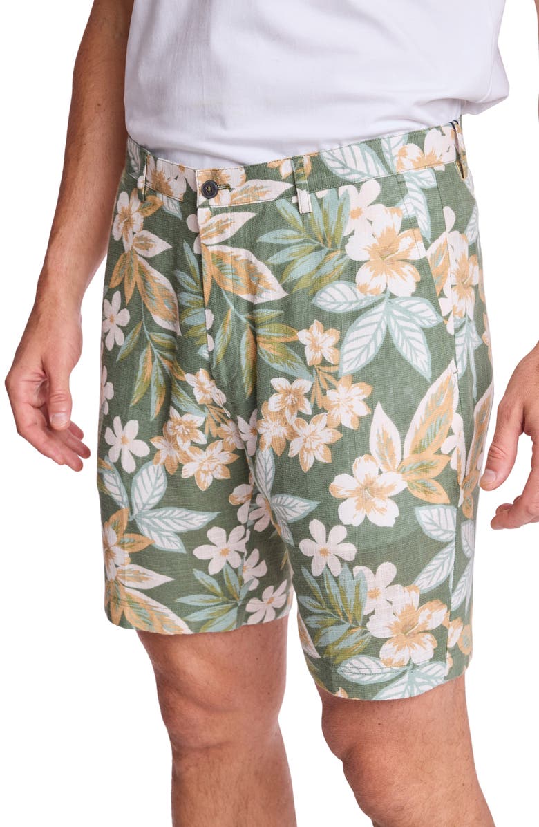 PAISLEY & GRAY Felix Slim Fit Shorts, Alternate, color, Emerald Floral