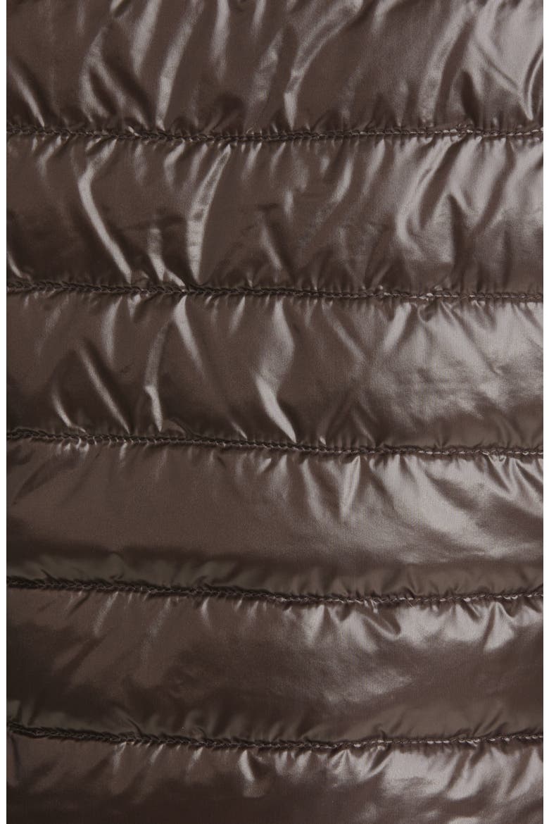 Emilia Cap Sleeve Quilted Down Jacket, Alternate, color, MARRONE SCURO
