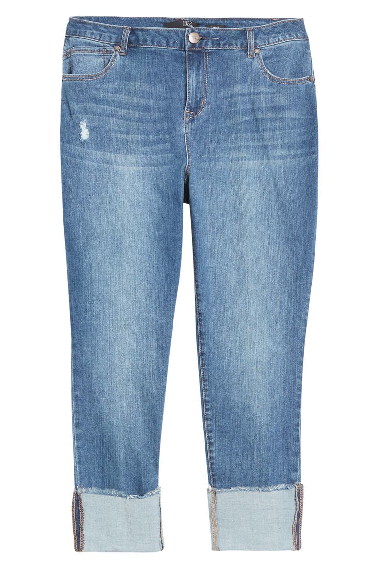 Deep Roll Cuff Jeans, Main, color, JEREMY