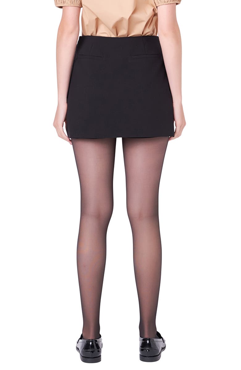 English Factory Faux Wrap Miniskort, Alternate, color, 