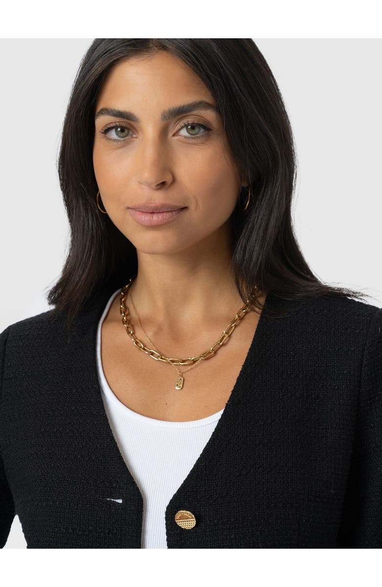 Saint + Sofia Margot V-Neck Jacket, Alternate, color, Black