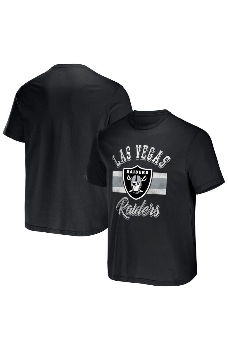 NFL X DARIUS RUCKER Men's NFL x Darius Rucker Collection by Fanatics Black Las Vegas Raiders Stripe T-Shirt, Main, color, Black