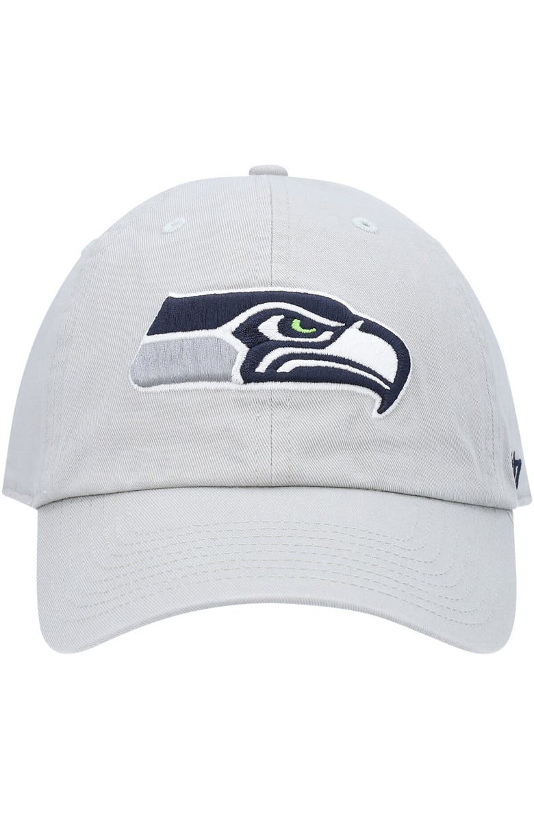 '47 Men's '47 Gray Seattle Seahawks Clean Up Adjustable Hat, Alternate, color, 
