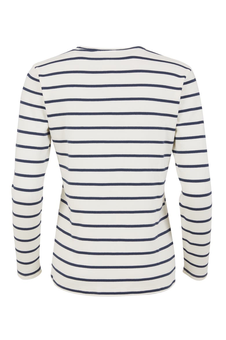 Striped Long Sleeve T-Shirt, Alternate, color, Chalk / Navy Stripe