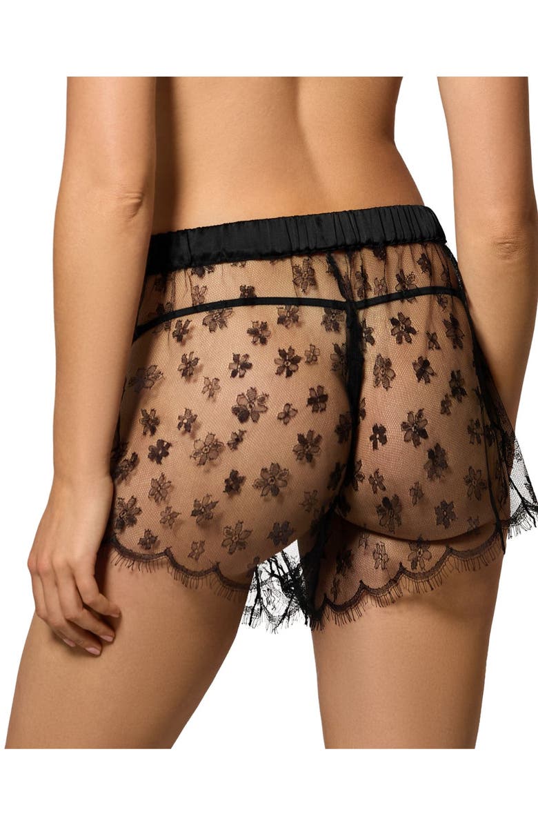 Kiki de Montparnasse All Over Lace Boxer Short, Alternate, color, Black