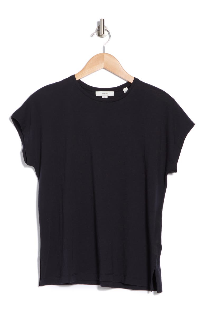 Popover Cap Sleeve T-Shirt, Alternate, color, COASTAL