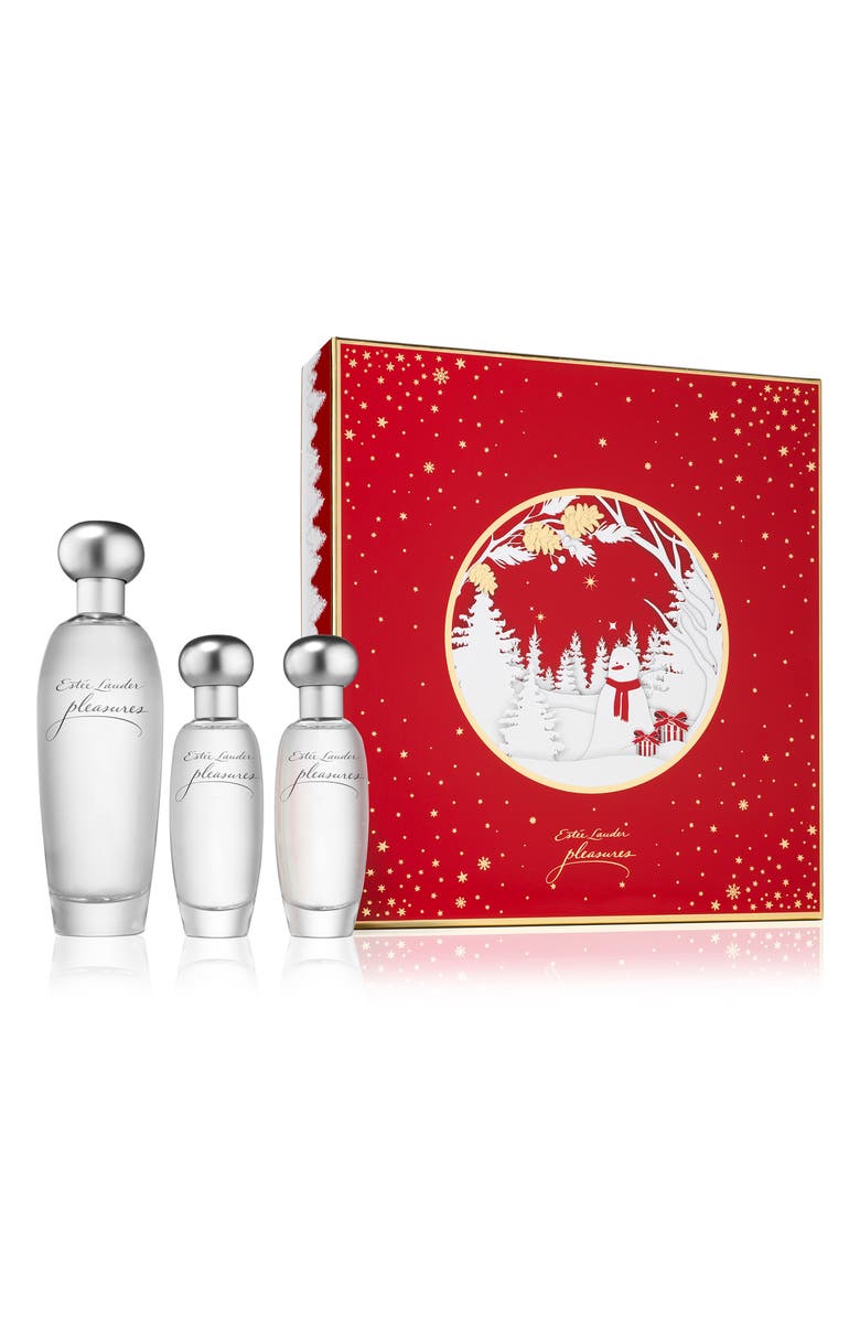 Estée Lauder Pleasures Perfect Trio Fragrance Set USD $195 Value, Main, color,