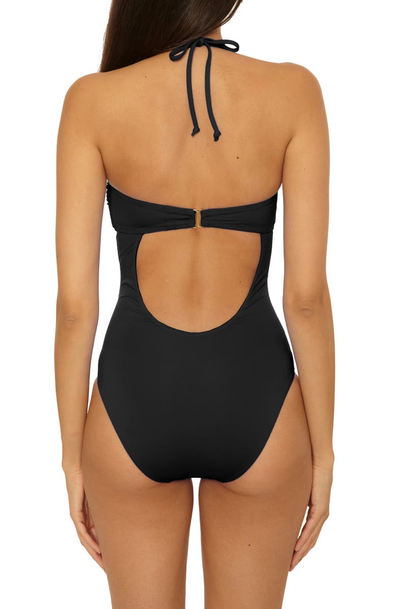 Becca Rock Solid Bandeau One-Piece Swimsuit, Alternate, color, Black