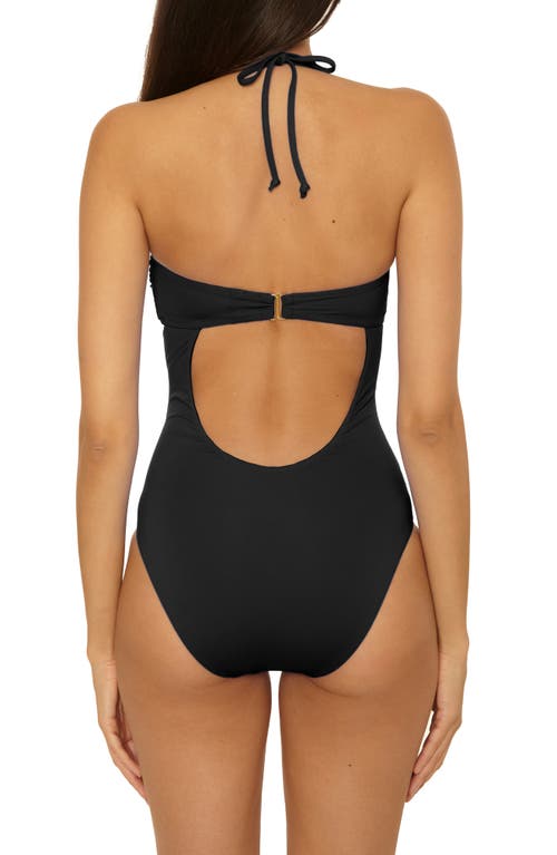 Becca Rock Solid Bandeau One-piece Swimsuit In Black