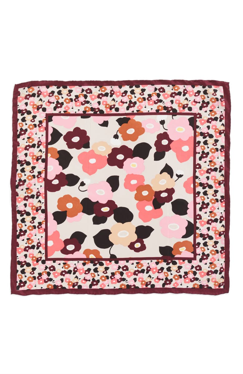 Kate Spade New York blooming silk bandana, Alternate, color, 