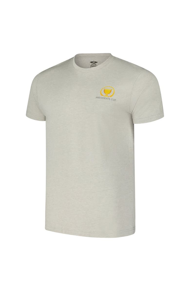 IMPERIAL Men's Imperial Heather Gray 2024 Presidents Cup Golf Bag T-Shirt, Alternate, color,