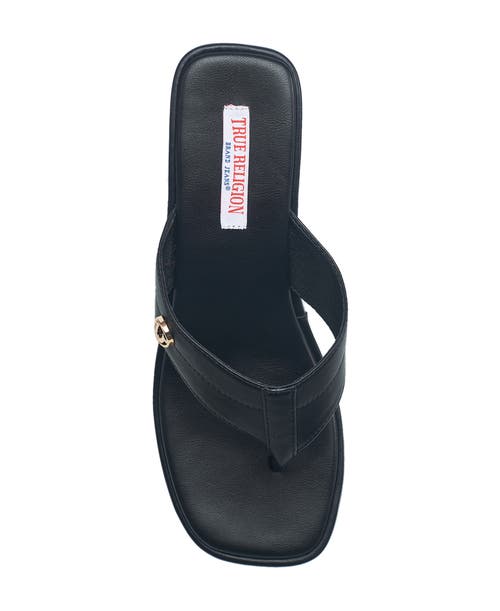True Religion Latto Slip On Wedge Sandal In Black