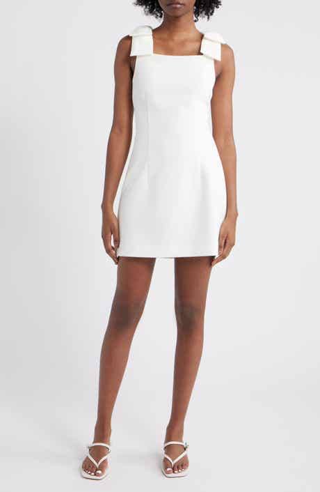 French Connection Whisper Bow Strap Minidress