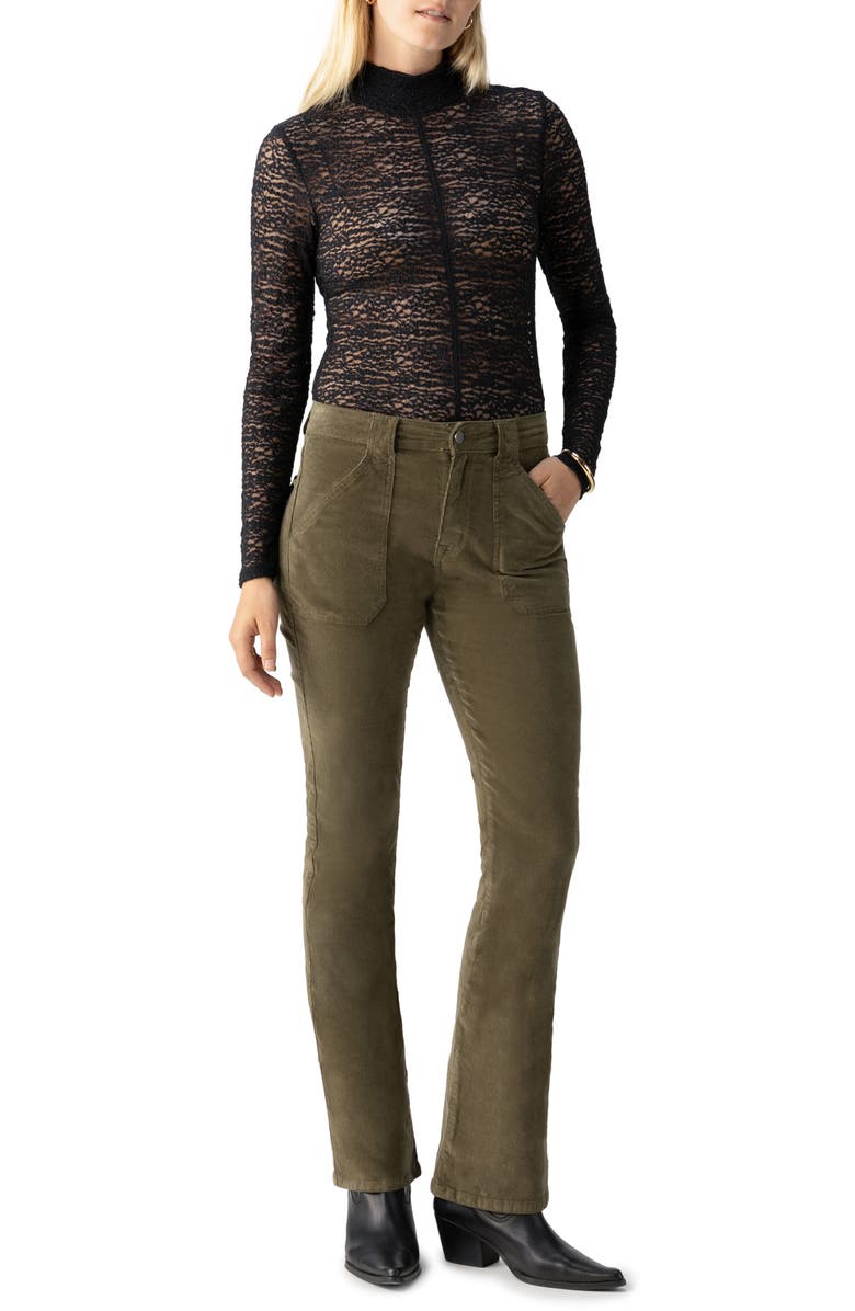 Sanctuary Hayden Bootcut Corduroy Pants, Alternate, color, Burnt Olive