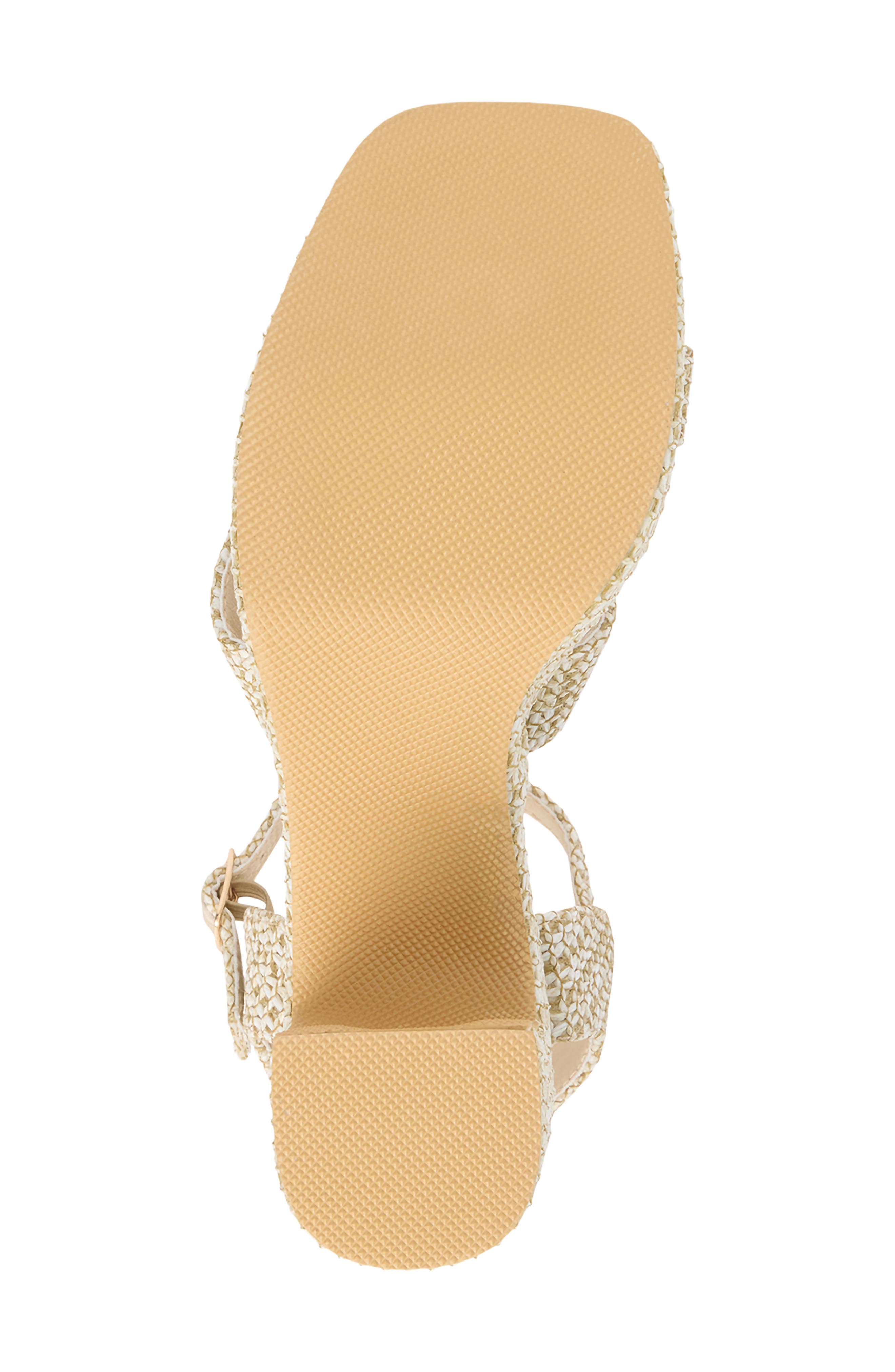 Alessia Ankle Strap Platform Sandal, Alternate, color, BEIGE RAFFIA