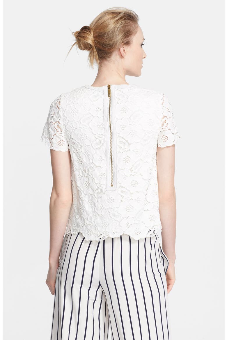 'Autumn' Lace Top, Alternate, color, SOFT WHITE