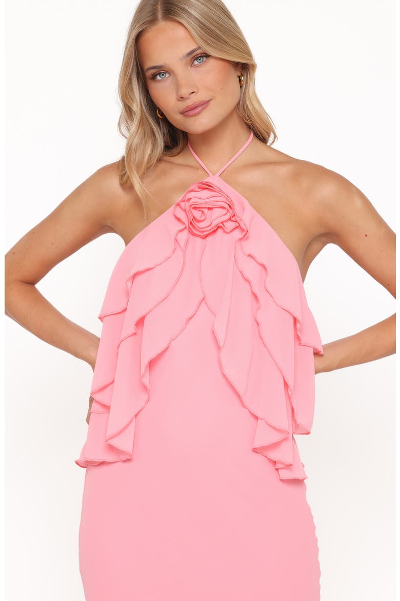 Zorina Halter Maxi Dress, Alternate, color, CORAL PINK