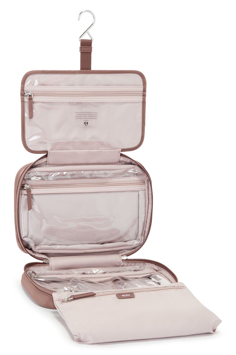 Madeline Nylon Cosmetics Bag, Alternate, color, LIGHT MAUVE