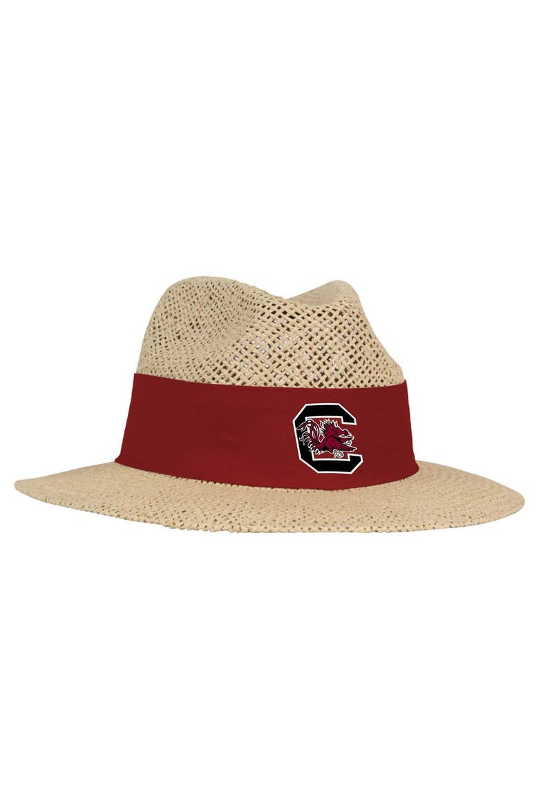 Men's Ahead Tan South Carolina Gamecocks Wellington Gambler Straw Hat, Main, color, Tan