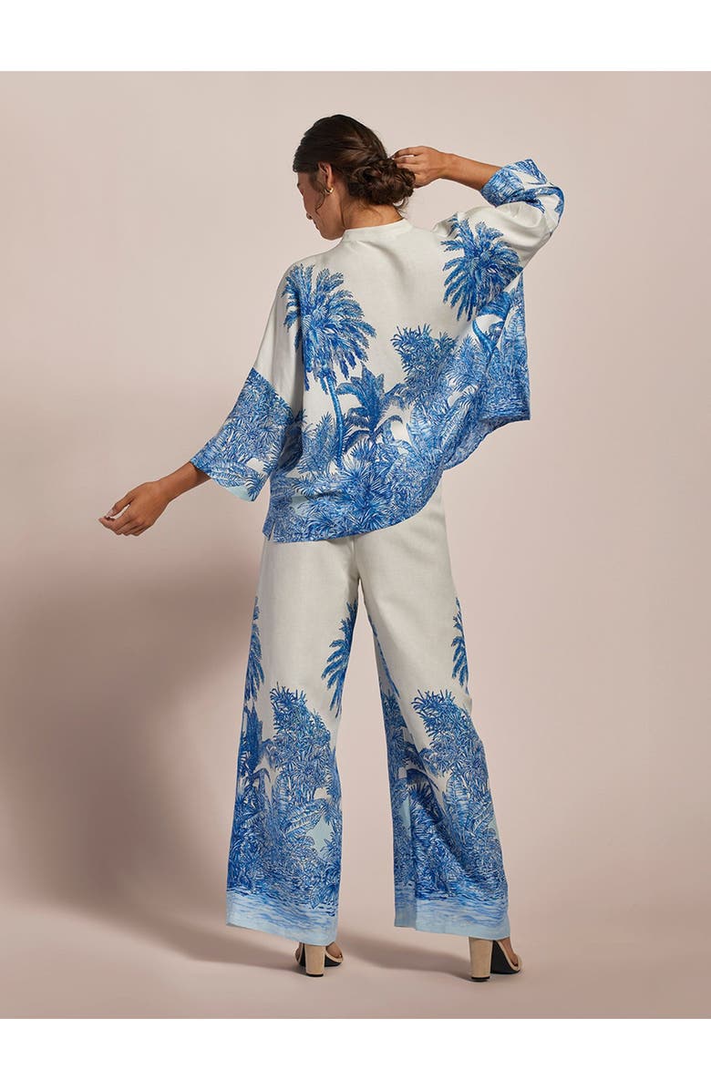 Tori Richard Trees of Blue Emi Pant, Alternate, color, Magnolia