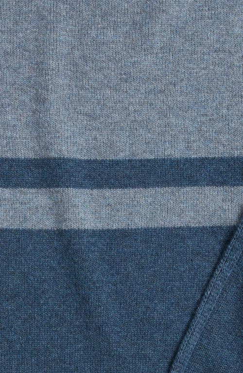 Nordstrom Stripe Wool & Cashmere Throw Blanket In Blue