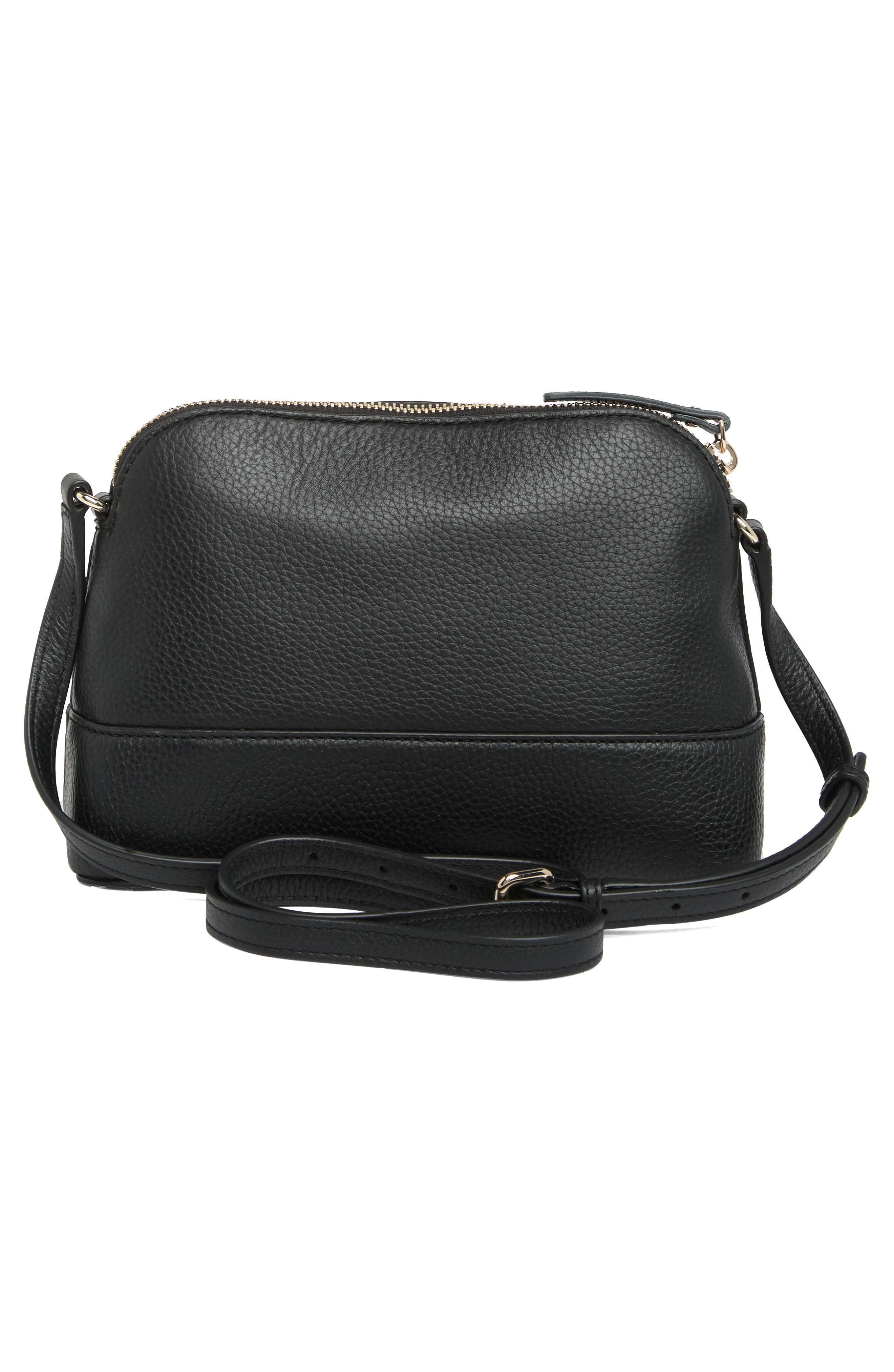 Kate Spade New York southport ave hannah leather crossbody bag, Alternate, color, Black