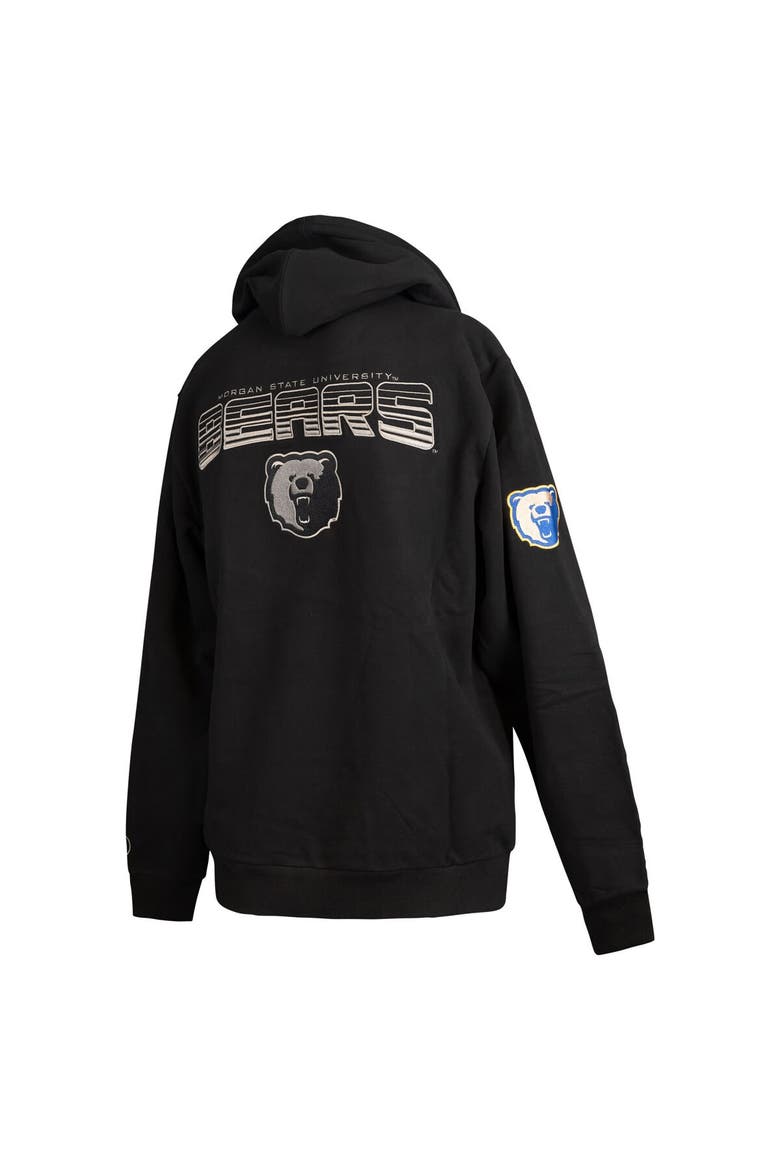Men's FISLL  Black Morgan State Bears Puff Print Sliced Pullover Hoodie, Alternate, color, Black