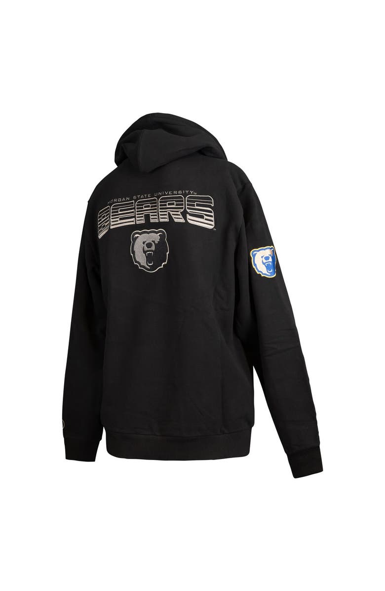 FISLL Men's FISLL  Black Morgan State Bears Puff Print Sliced Pullover Hoodie, Alternate, color, Black