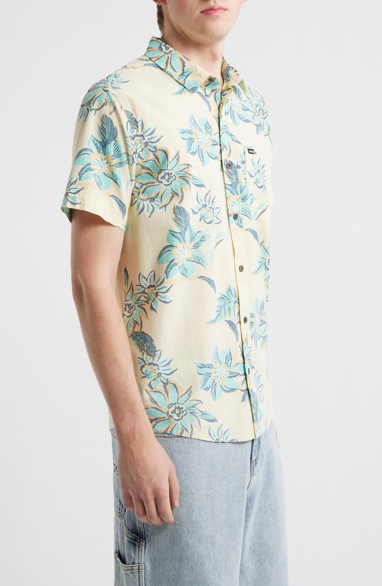 Rip Curl Sessions Short Sleeve Button-Up Shirt, Alternate, color, Sunlight
