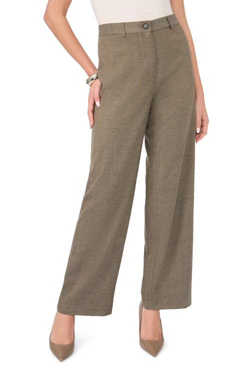 High Waist Herringbone Straight Leg Pants