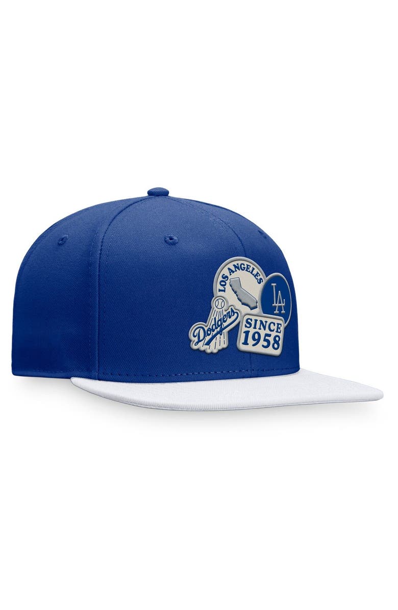 FANATICS Men's Fanatics Branded Royal/White Los Angeles Dodgers Heritage Patch Fitted Hat, Alternate, color, 