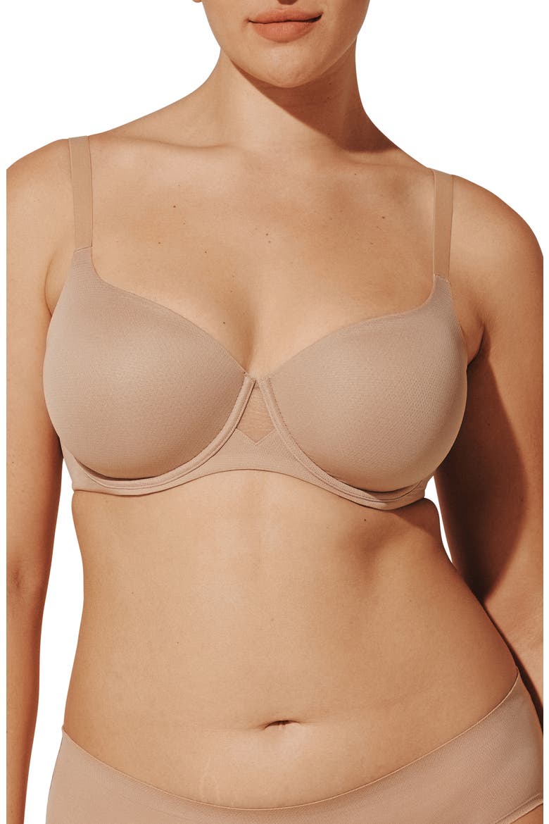 Thermoregulating TempSync™ Underwire T-Shirt Bra, Main, color, TAUPE