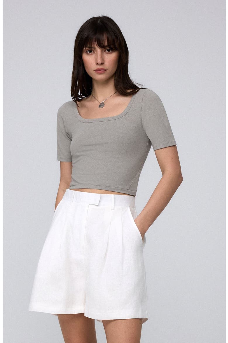 Classics Squareneck T-Shirt, Alternate, color, gray