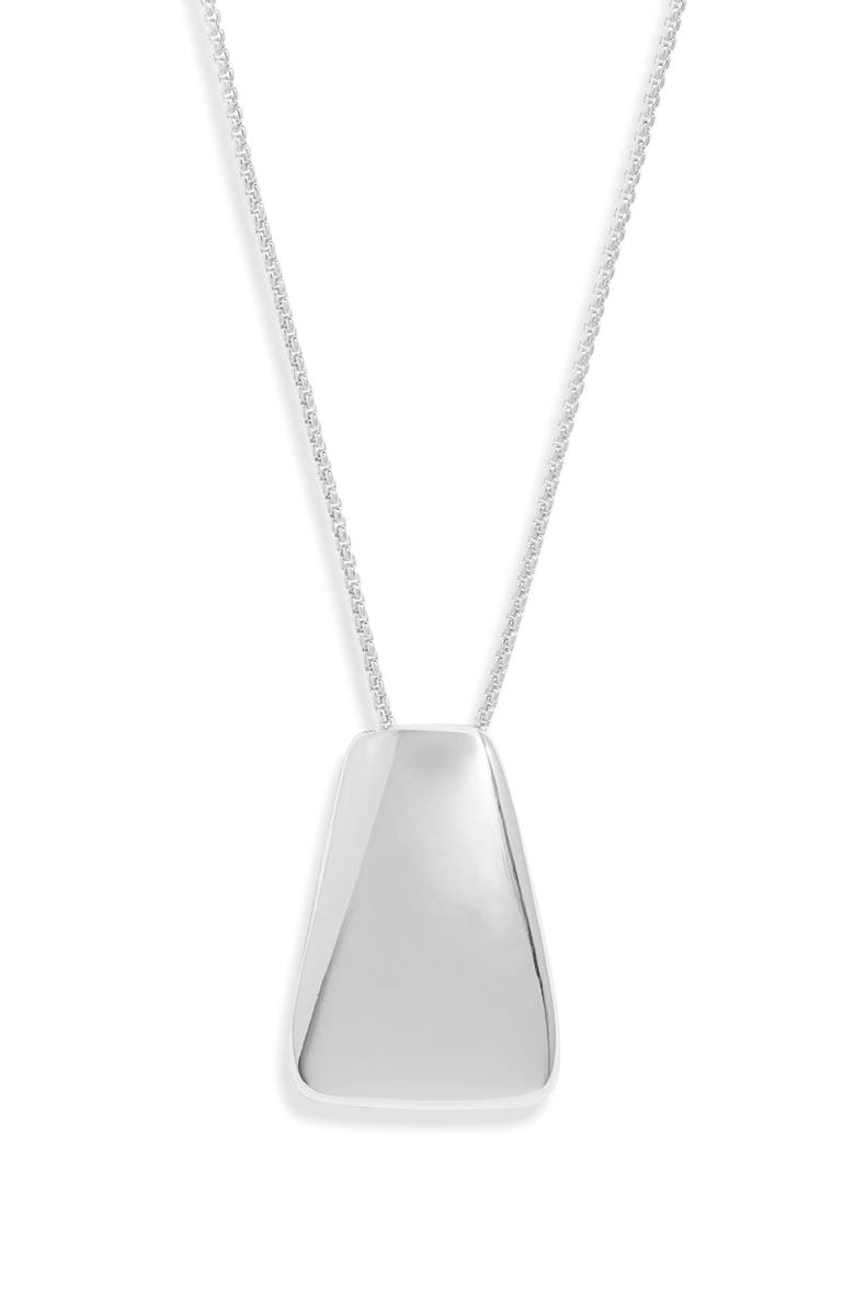 Open Edit Box Chain Pendant Necklace, Main, color, Silver