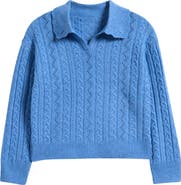 Freshman Kids' Cable Polo Sweater