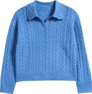 Freshman Kids' Cable Polo Sweater
