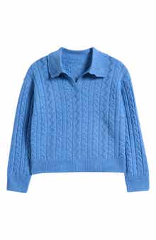 Kids' Cable Polo Sweater