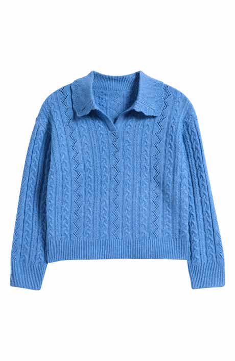 Kids' Cable Polo Sweater