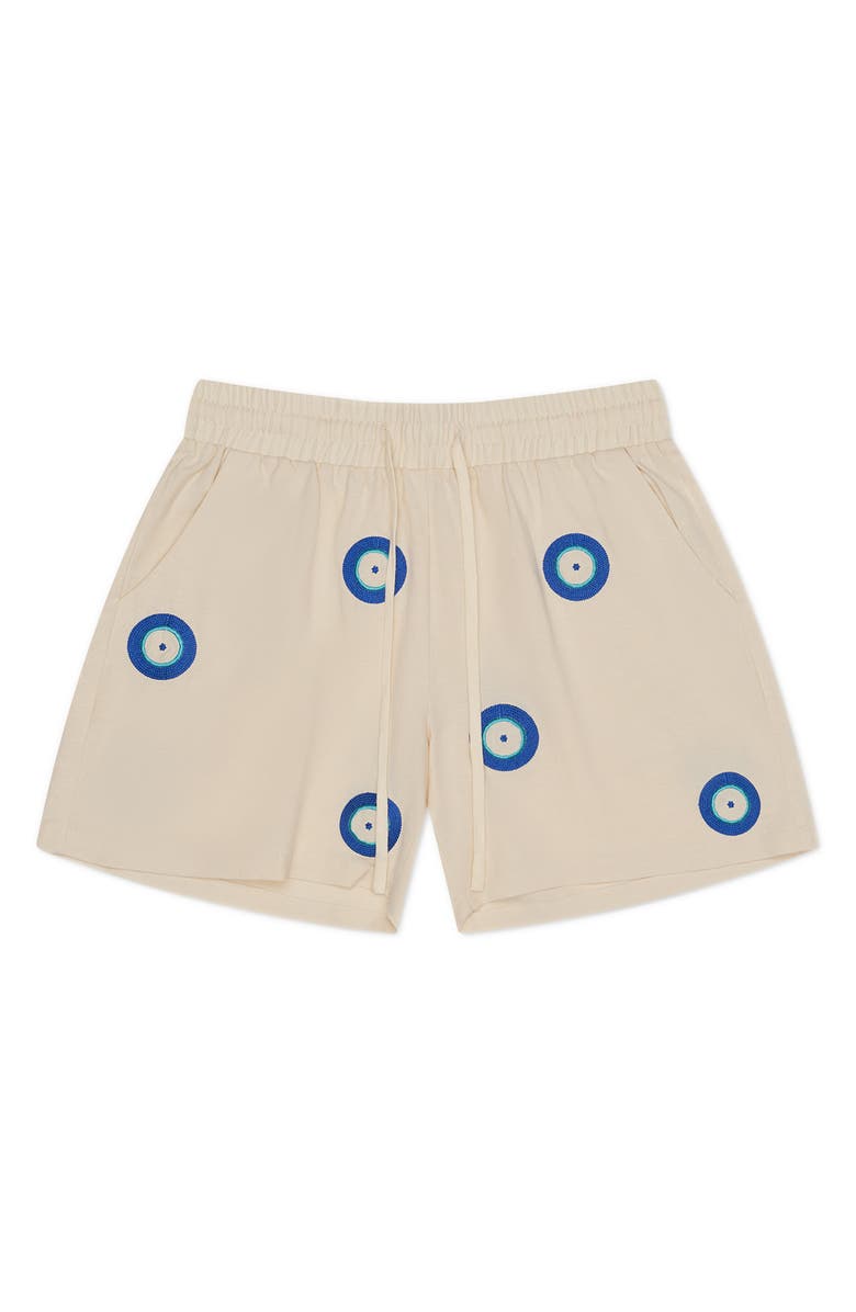 MAVRANS Evil Eye Organic Cotton Drawstring Shorts, Main, color, 