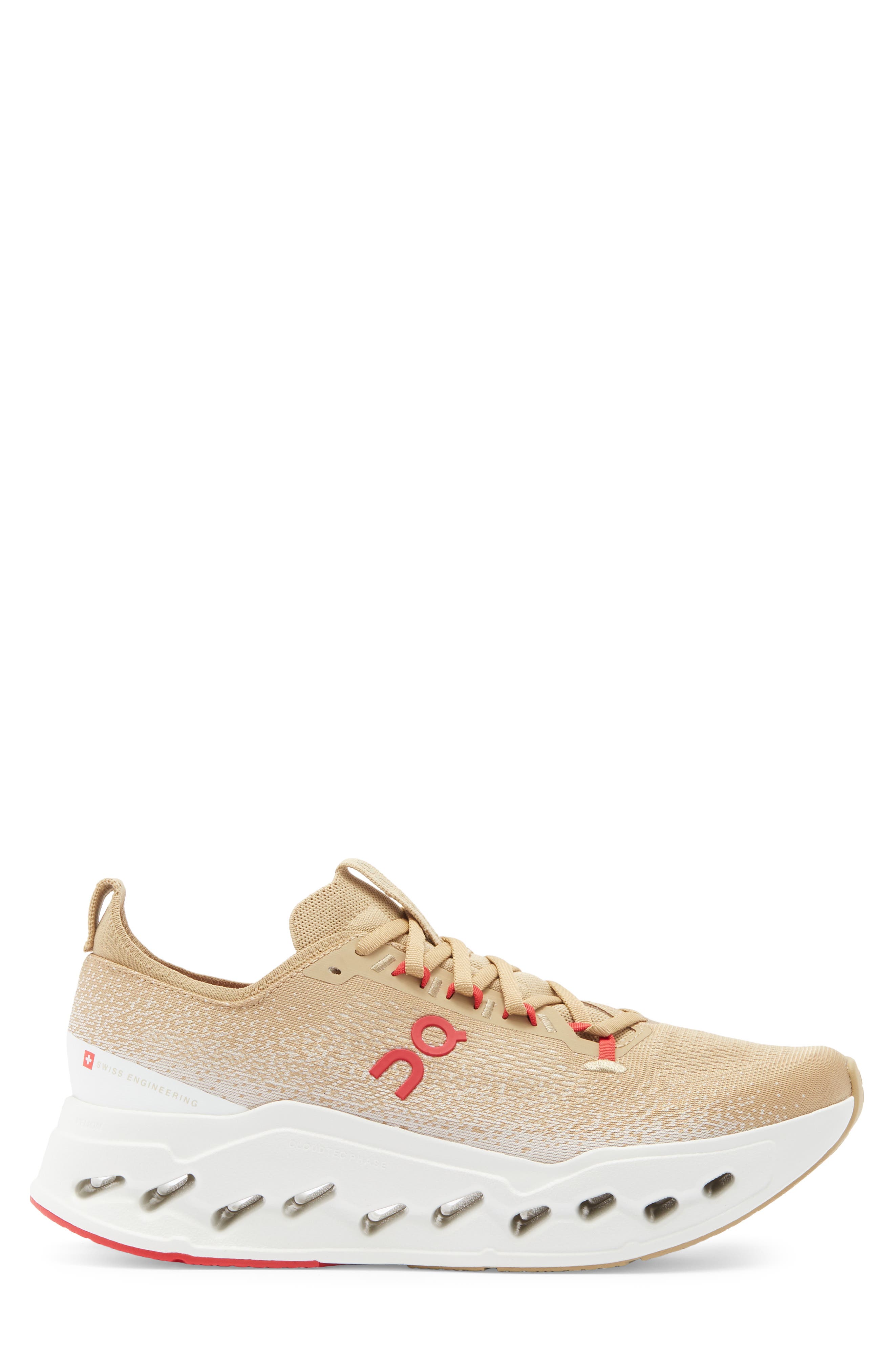 On Cloudsurfer Max Running Sneaker, Alternate, color, Chai/ Ivory