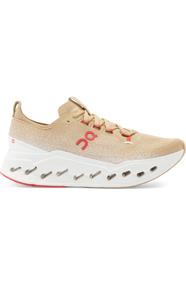 On Cloudsurfer Max Running Sneaker, Alternate, color, Chai/ Ivory